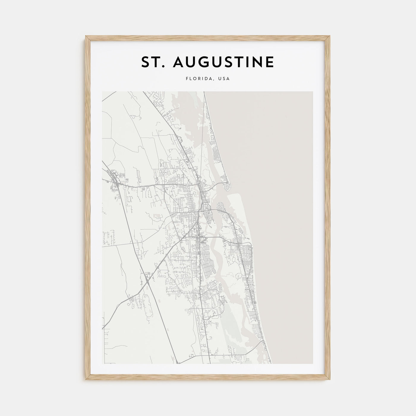 St. Augustine Map Portrait Poster