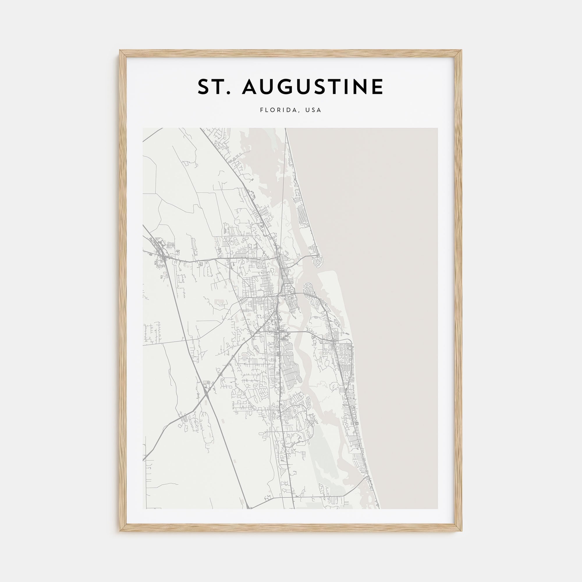 St. Augustine Map Portrait Poster