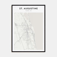 St. Augustine Map Portrait Poster