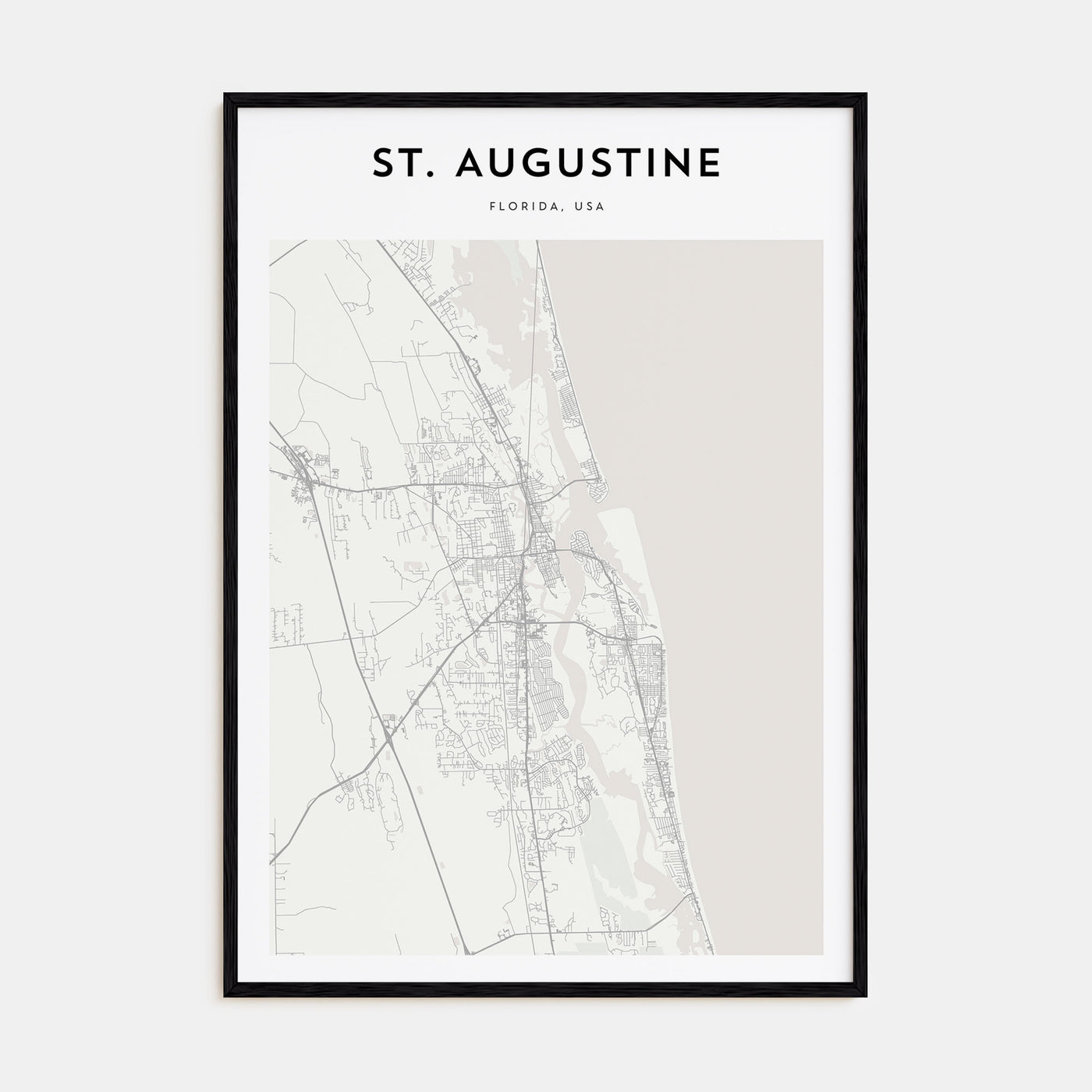 St. Augustine Map Portrait Poster