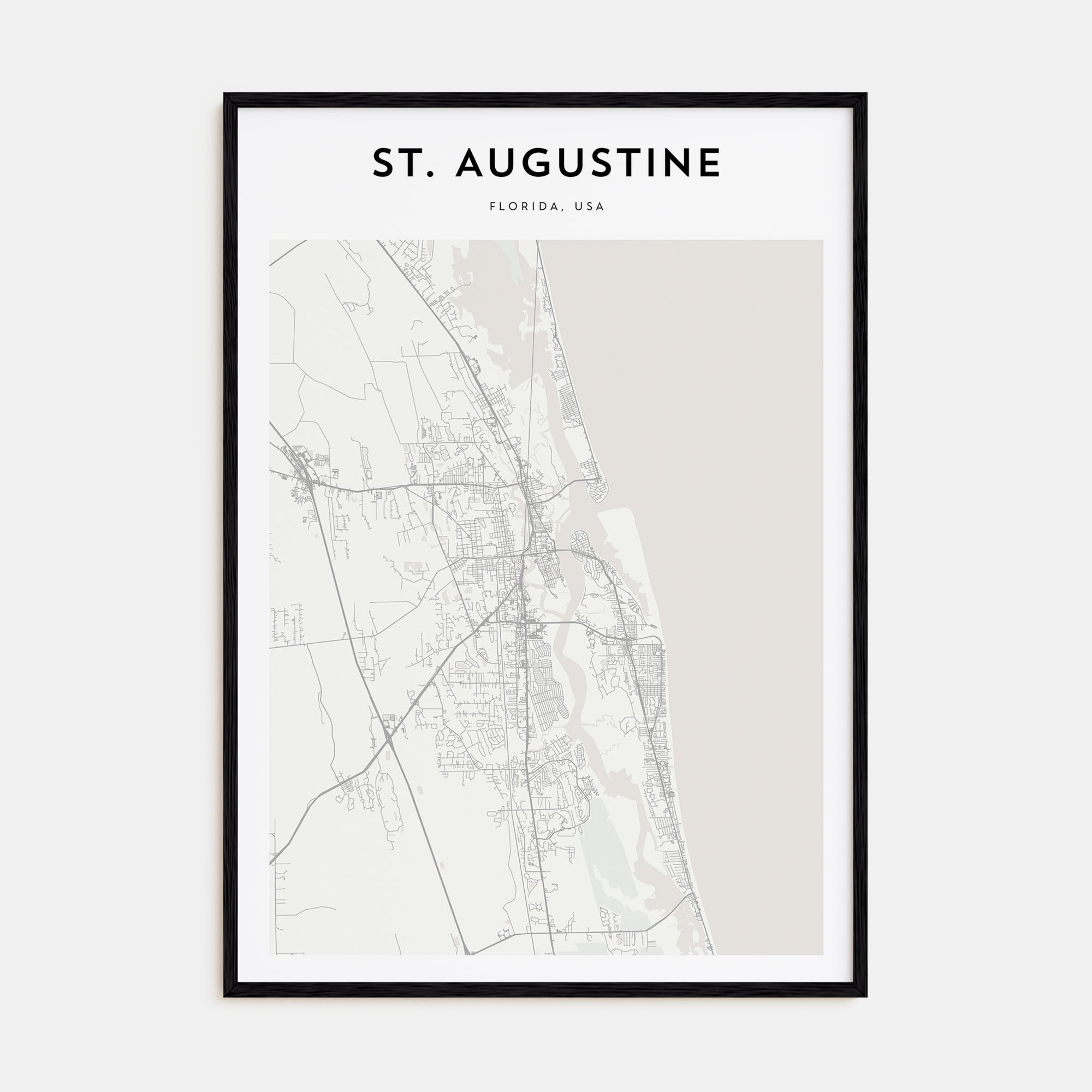 St. Augustine Map Portrait Poster