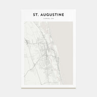 St. Augustine Map Portrait Poster