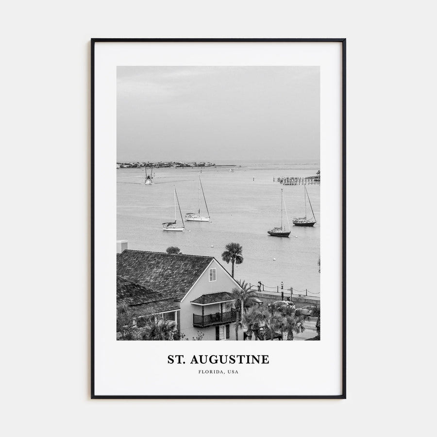 St. Augustine Portrait B&W No 1 Poster