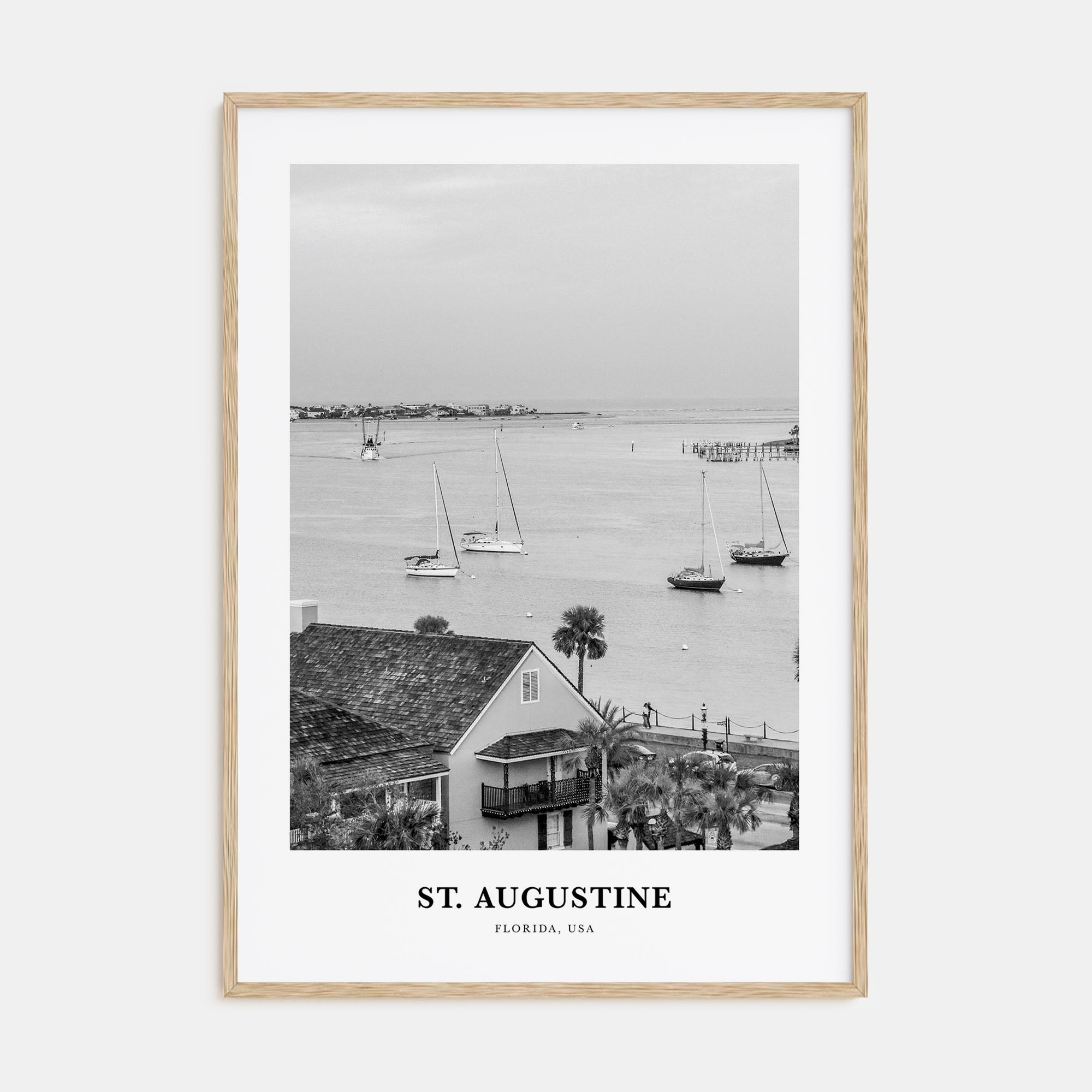 St. Augustine Portrait B&W No 1 Poster