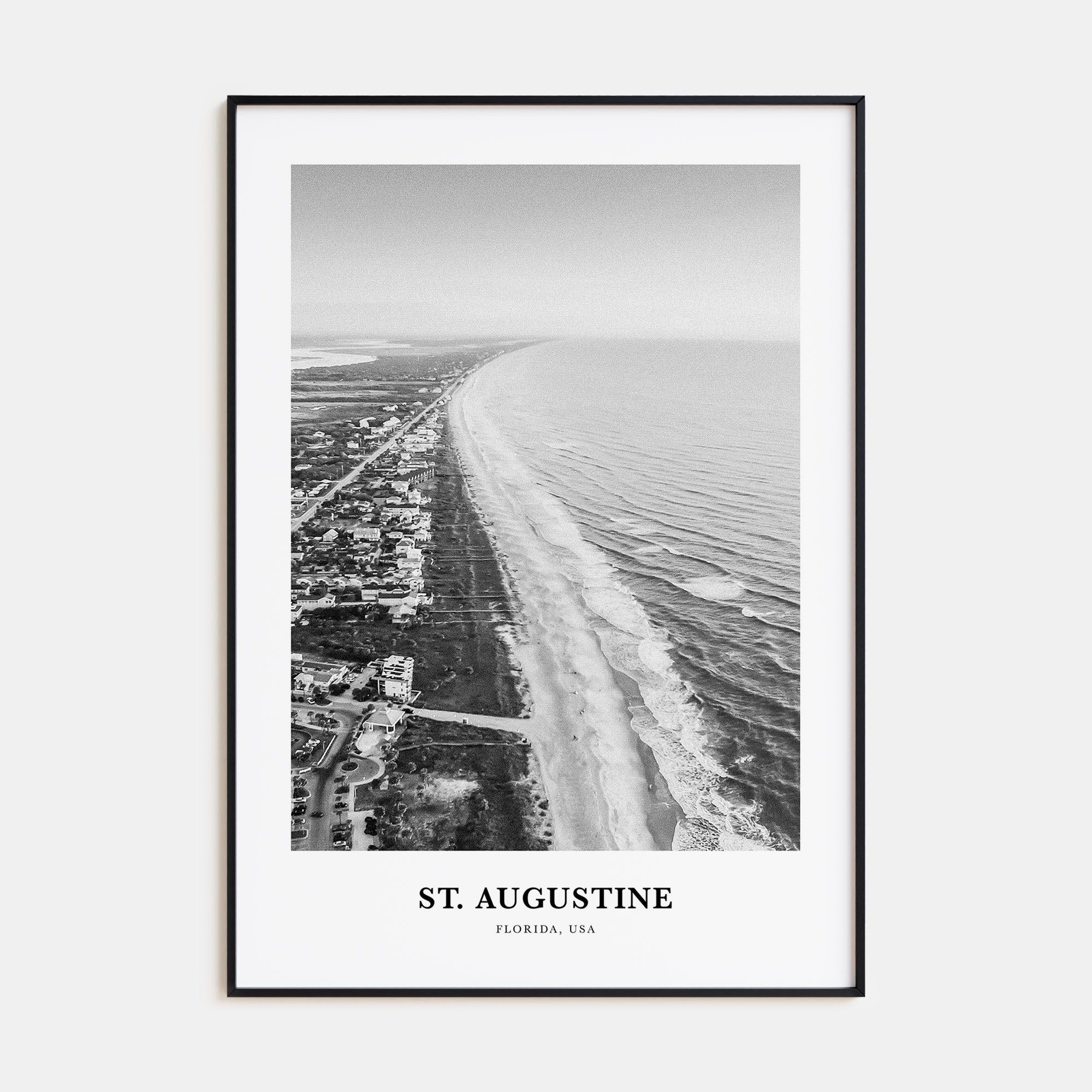 St. Augustine Portrait B&W No 2 Poster