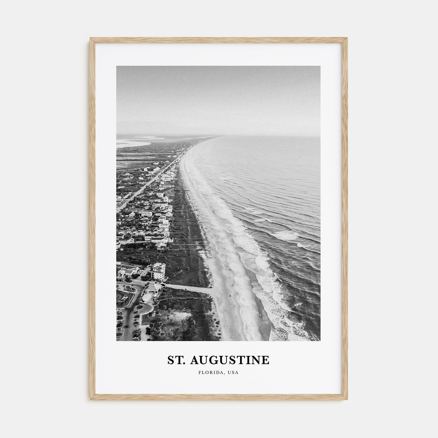 St. Augustine Portrait B&W No 2 Poster