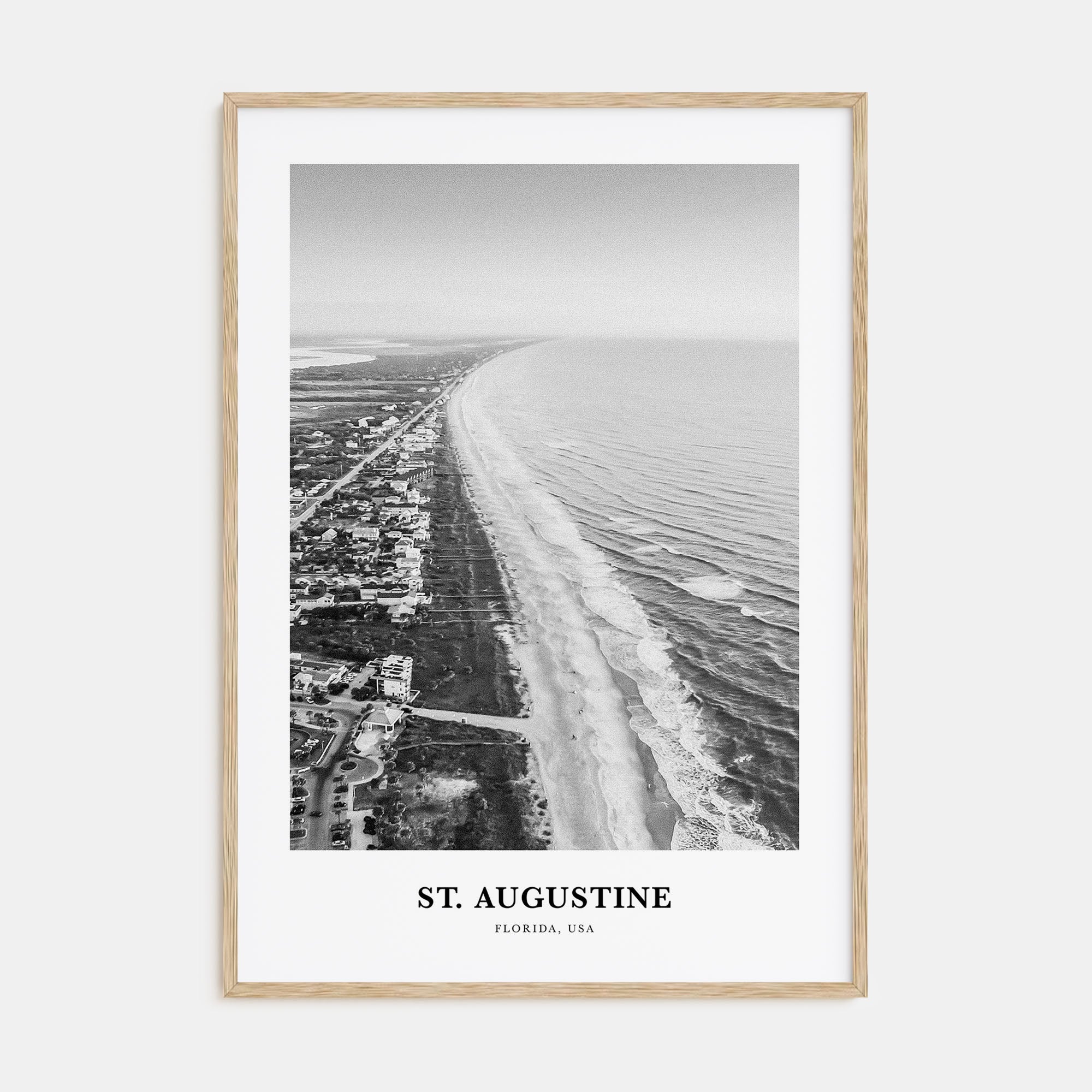 St. Augustine Portrait B&W No 2 Poster