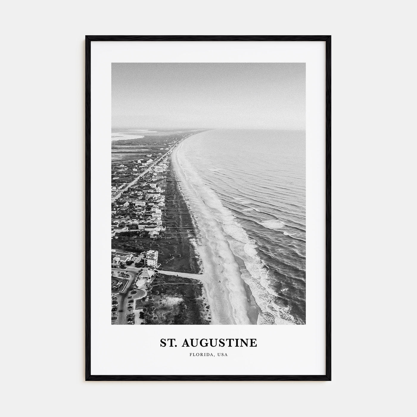 St. Augustine Portrait B&W No 2 Poster