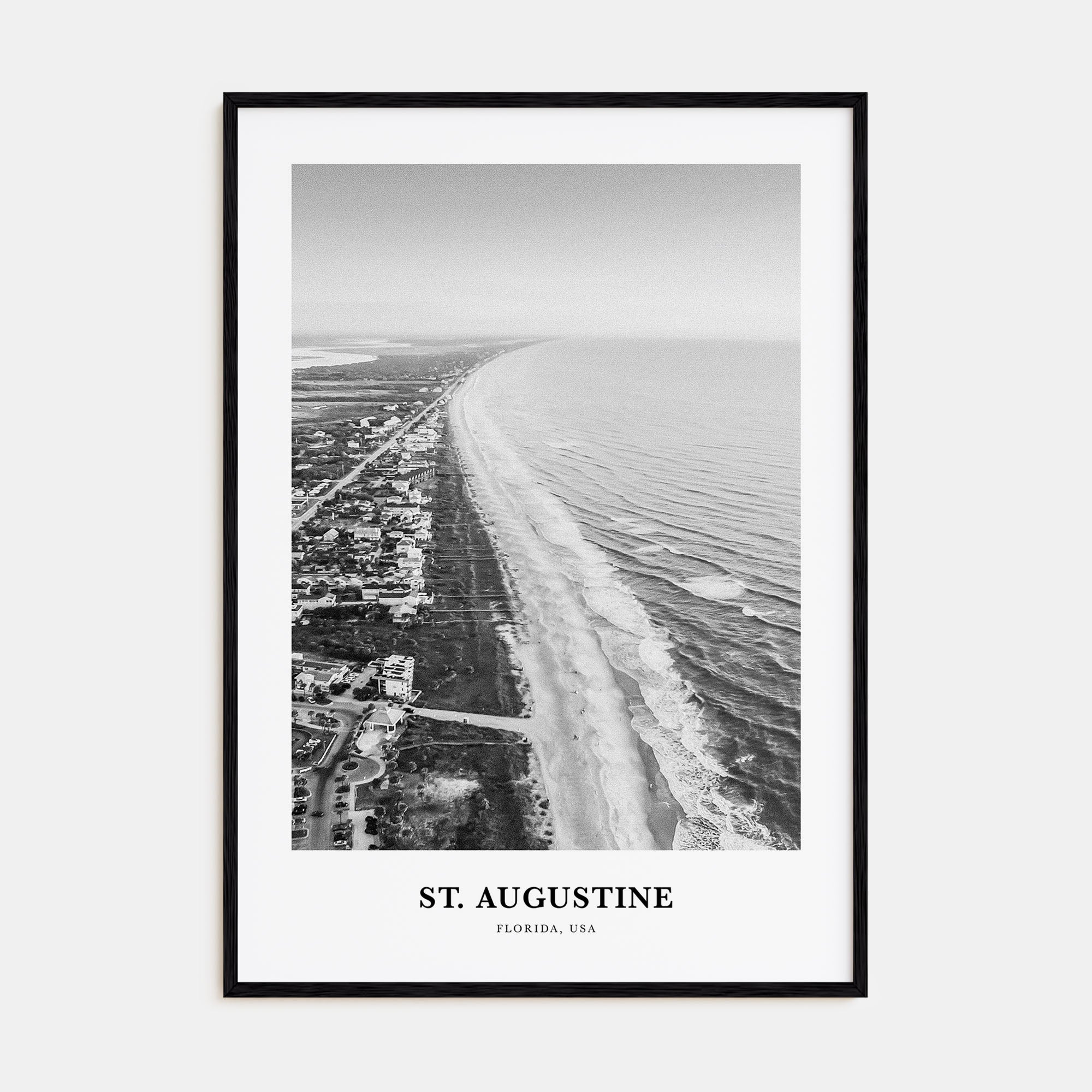 St. Augustine Portrait B&W No 2 Poster