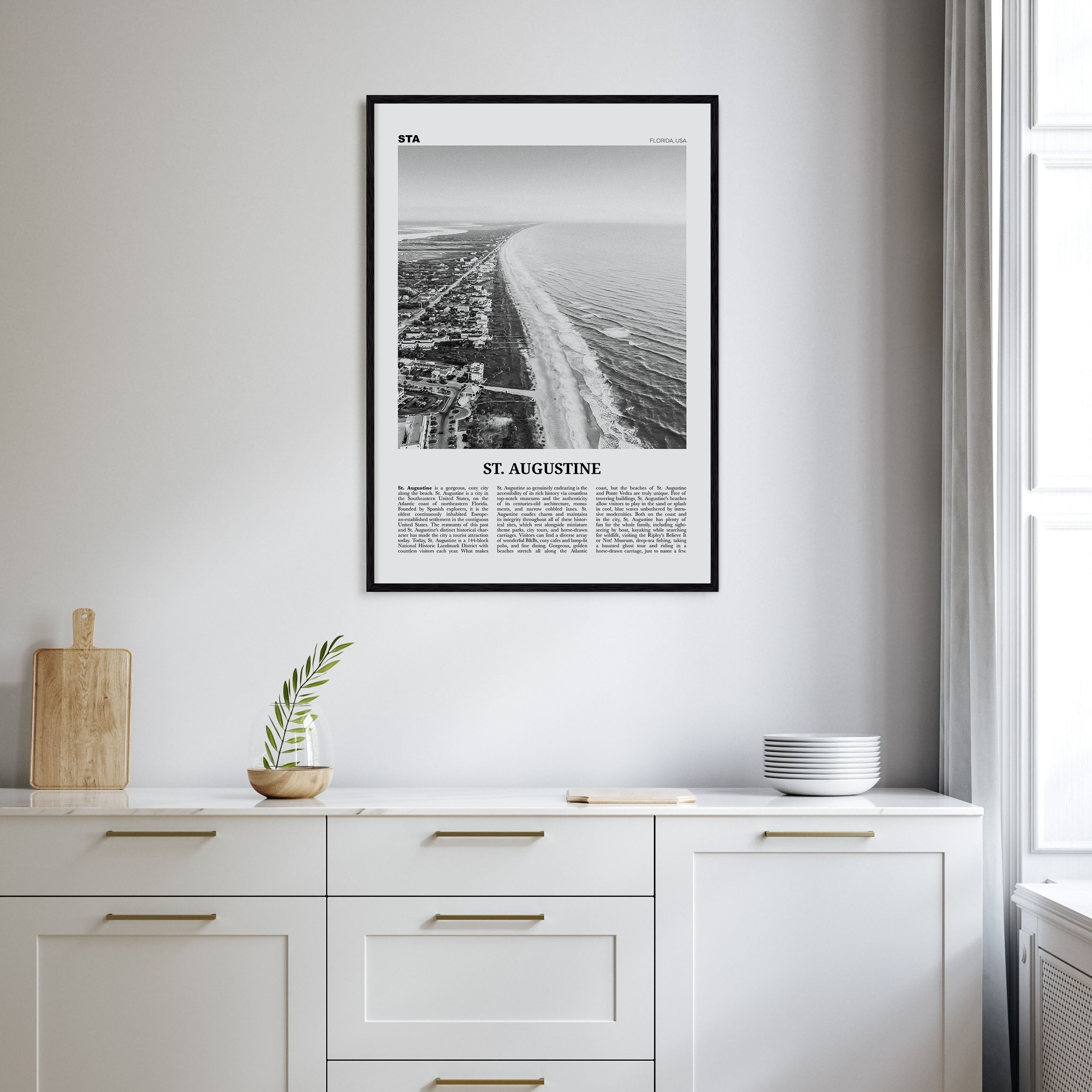 St. Augustine Travel B&W No 2 Poster