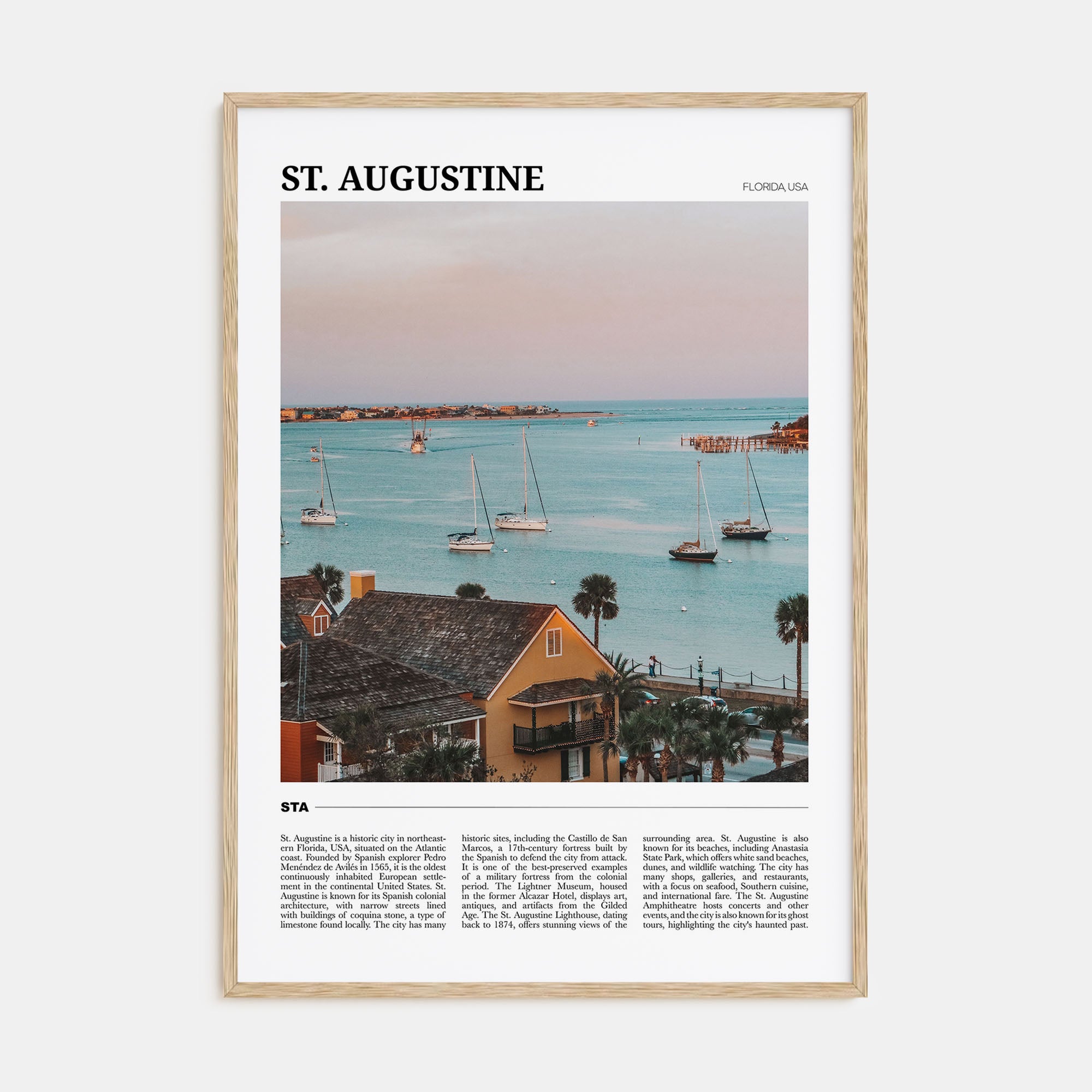St. Augustine Travel Color Poster
