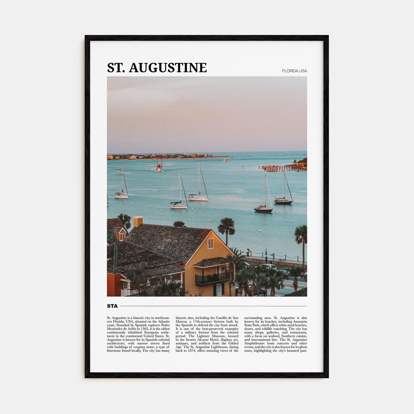 St. Augustine Travel Color Poster