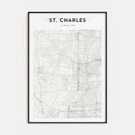 St. Charles, Illinois Map Portrait Poster