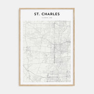 St. Charles, Illinois Map Portrait Poster