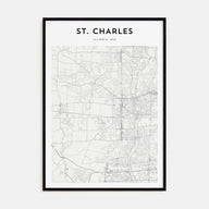 St. Charles, Illinois Map Portrait Poster