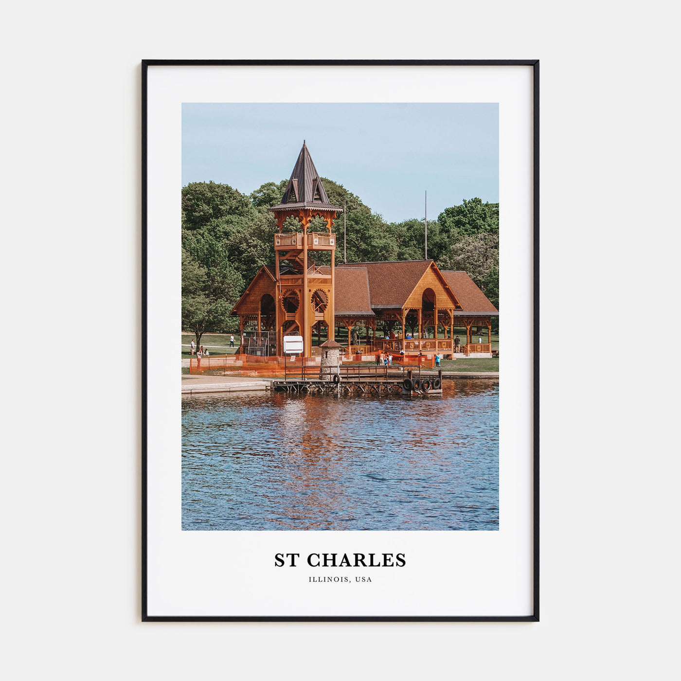 St. Charles, Illinois Portrait Color Poster