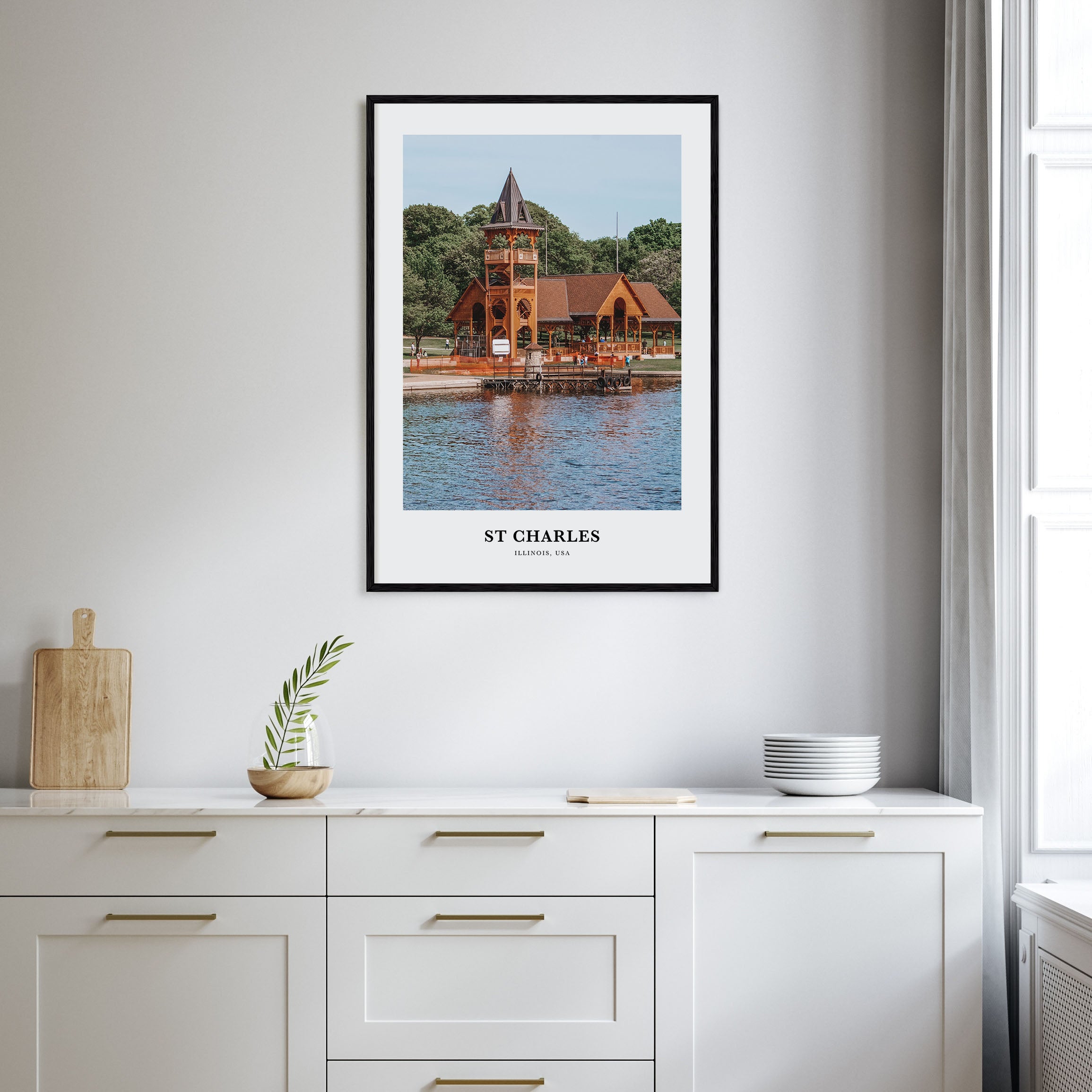 St. Charles, Illinois Portrait Color Poster