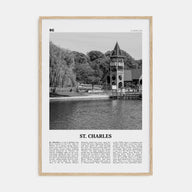 St. Charles, Illinois Travel B&W Poster