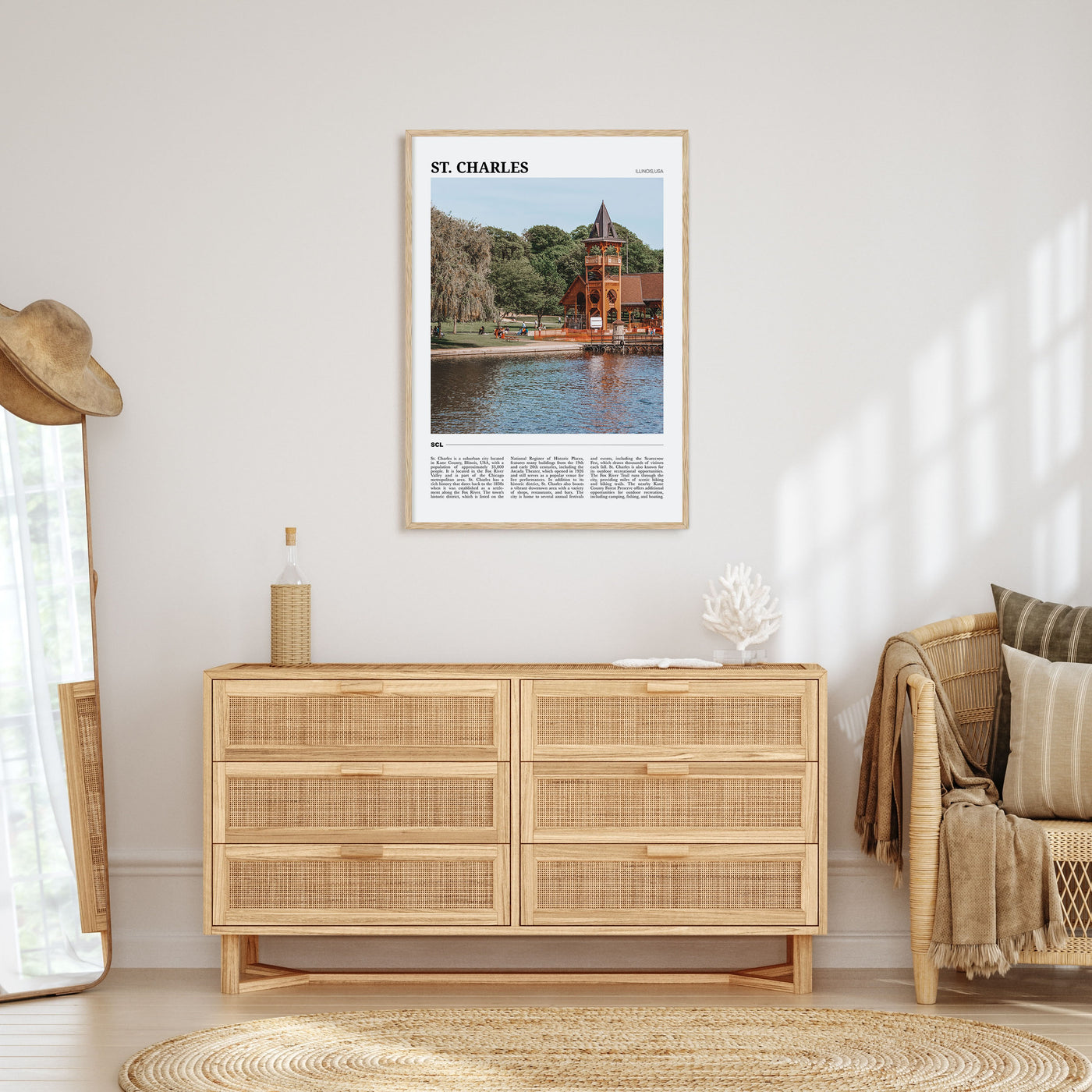 St. Charles, Illinois Travel Color Poster