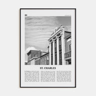 St. Charles, Missouri Travel B&W Poster
