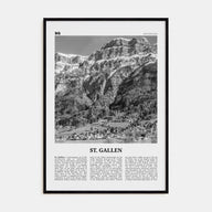St. Gallen Travel B&W Poster