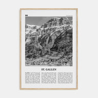 St. Gallen Travel B&W Poster