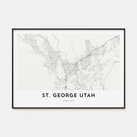 St. George Map Landscape Poster