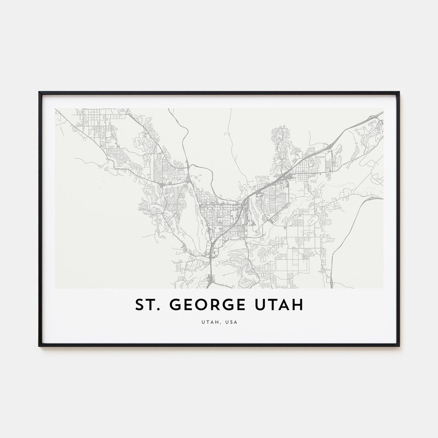 St. George Map Landscape Poster