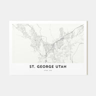 St. George Map Landscape Poster