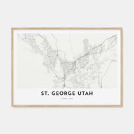 St. George Map Landscape Poster