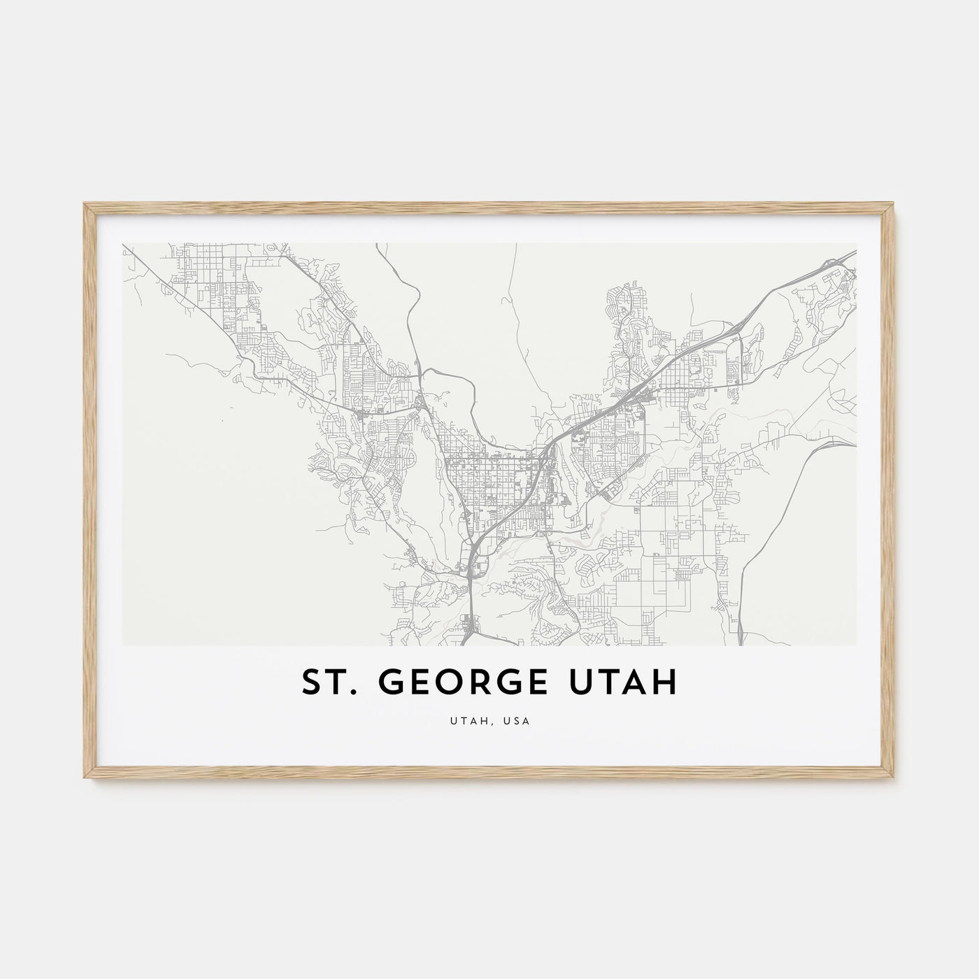 St. George Map Landscape Poster