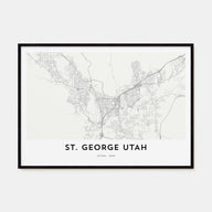 St. George Map Landscape Poster