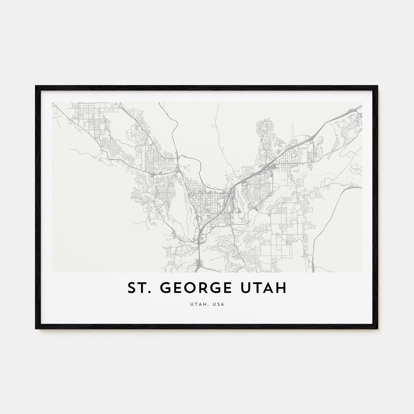 St. George Map Landscape Poster
