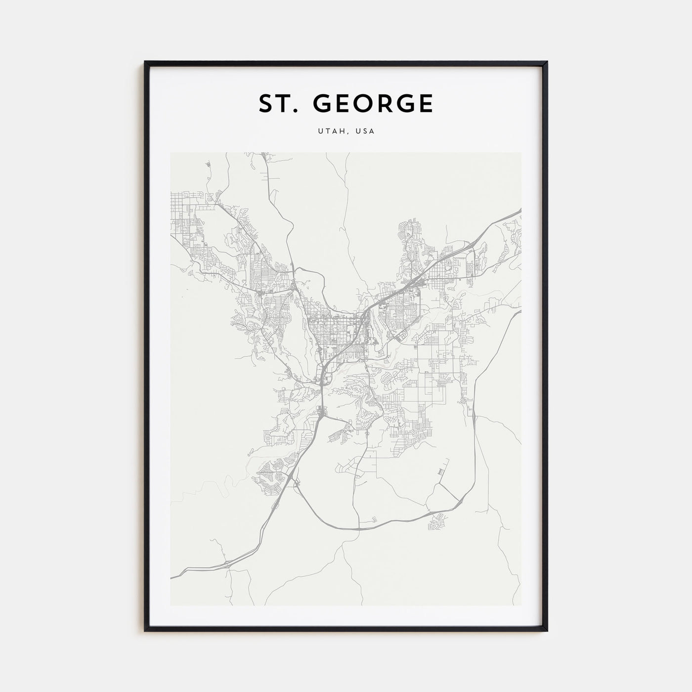 St. George Map Portrait Poster