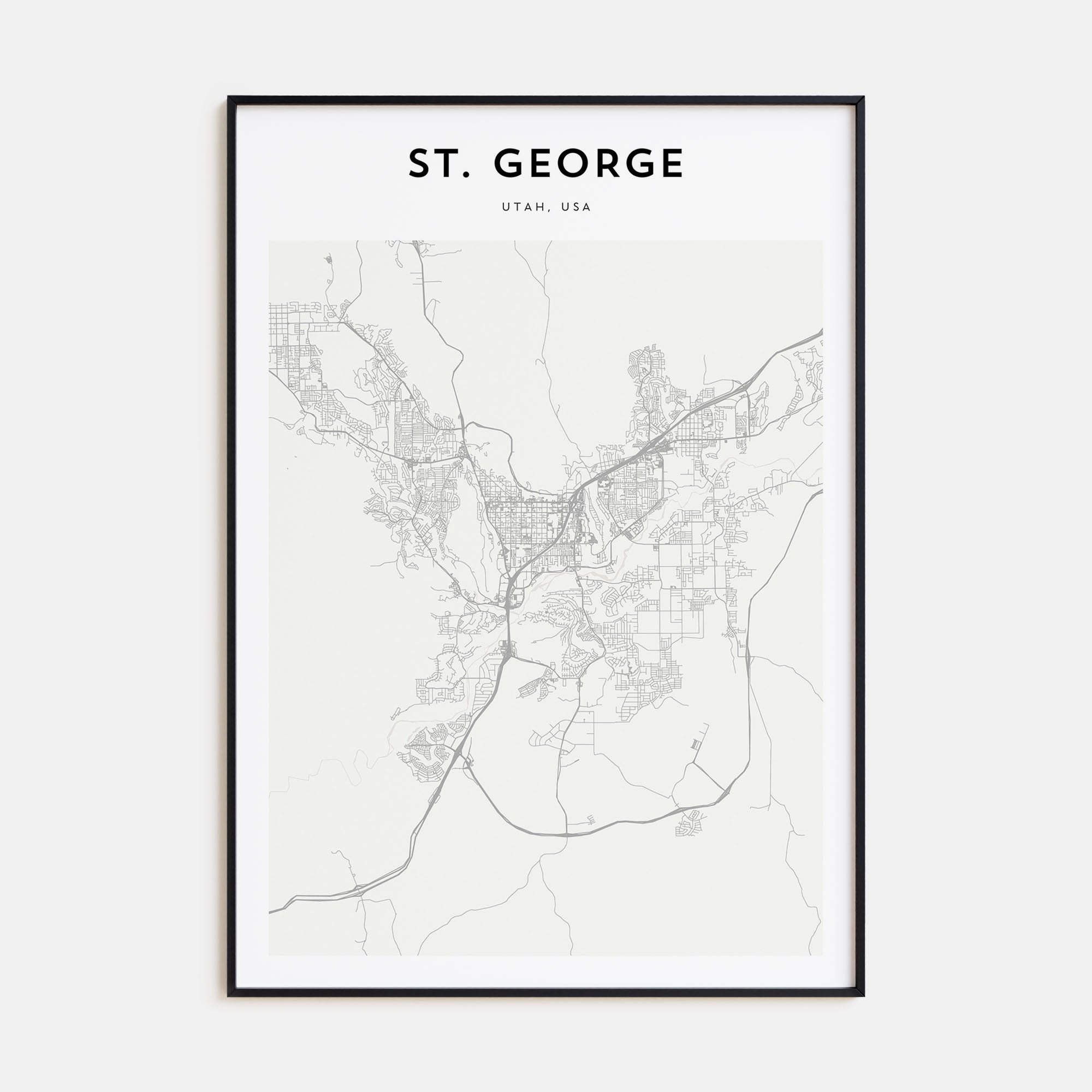 St. George Map Portrait Poster