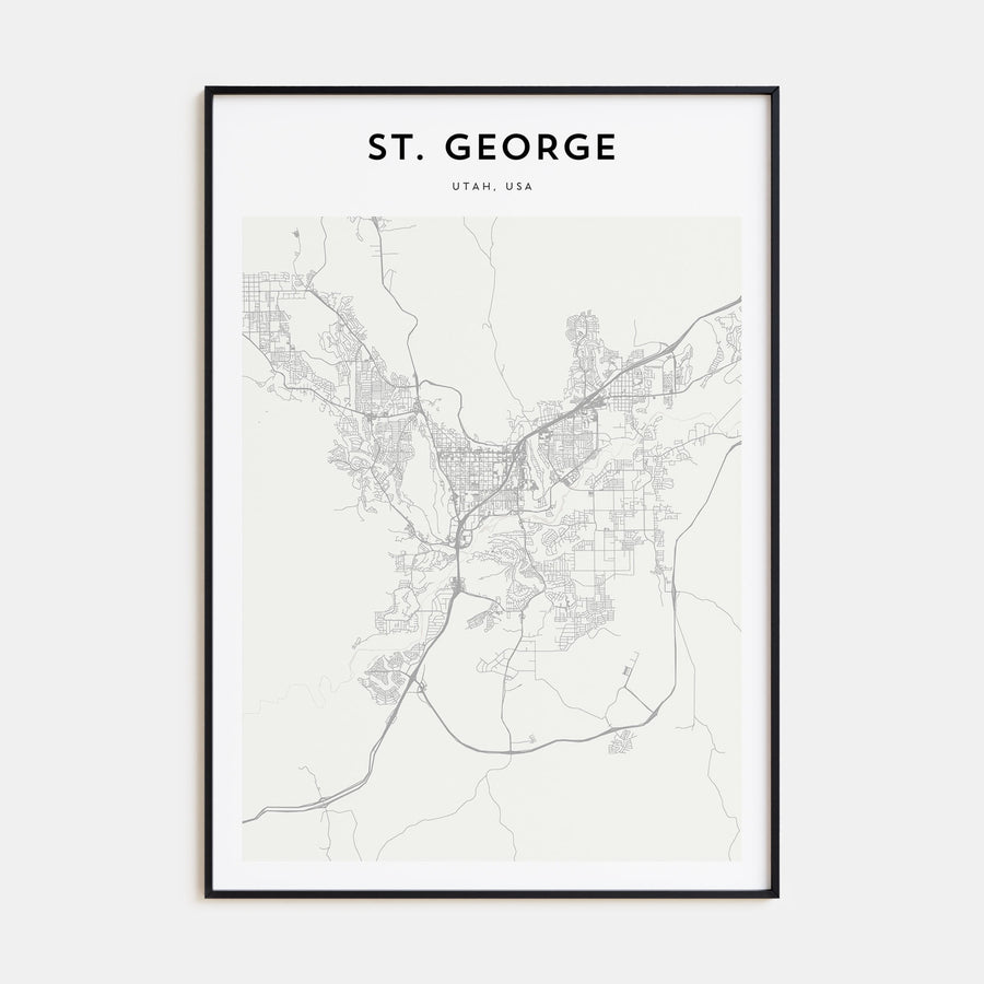 St. George Map Portrait Poster