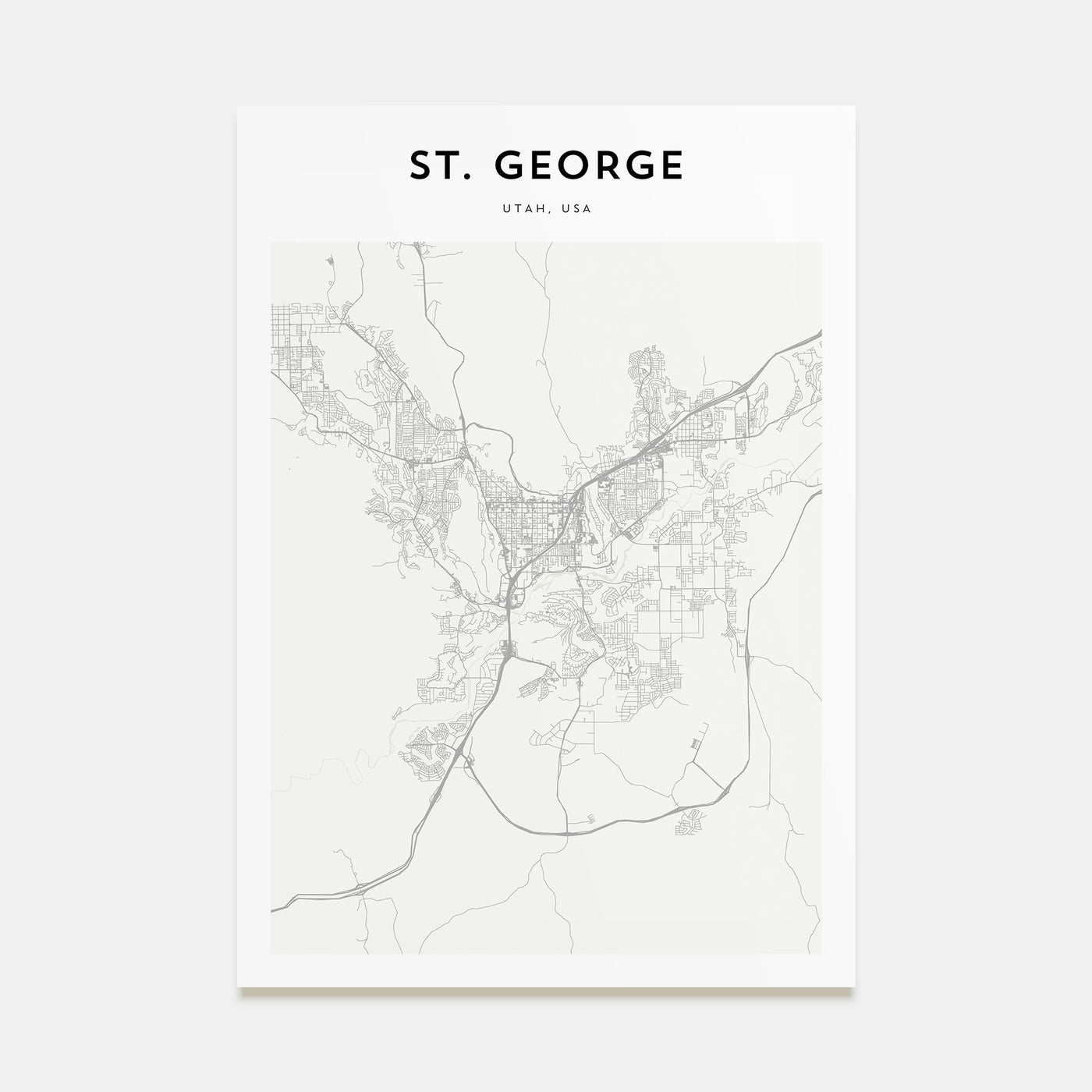 St. George Map Portrait Poster