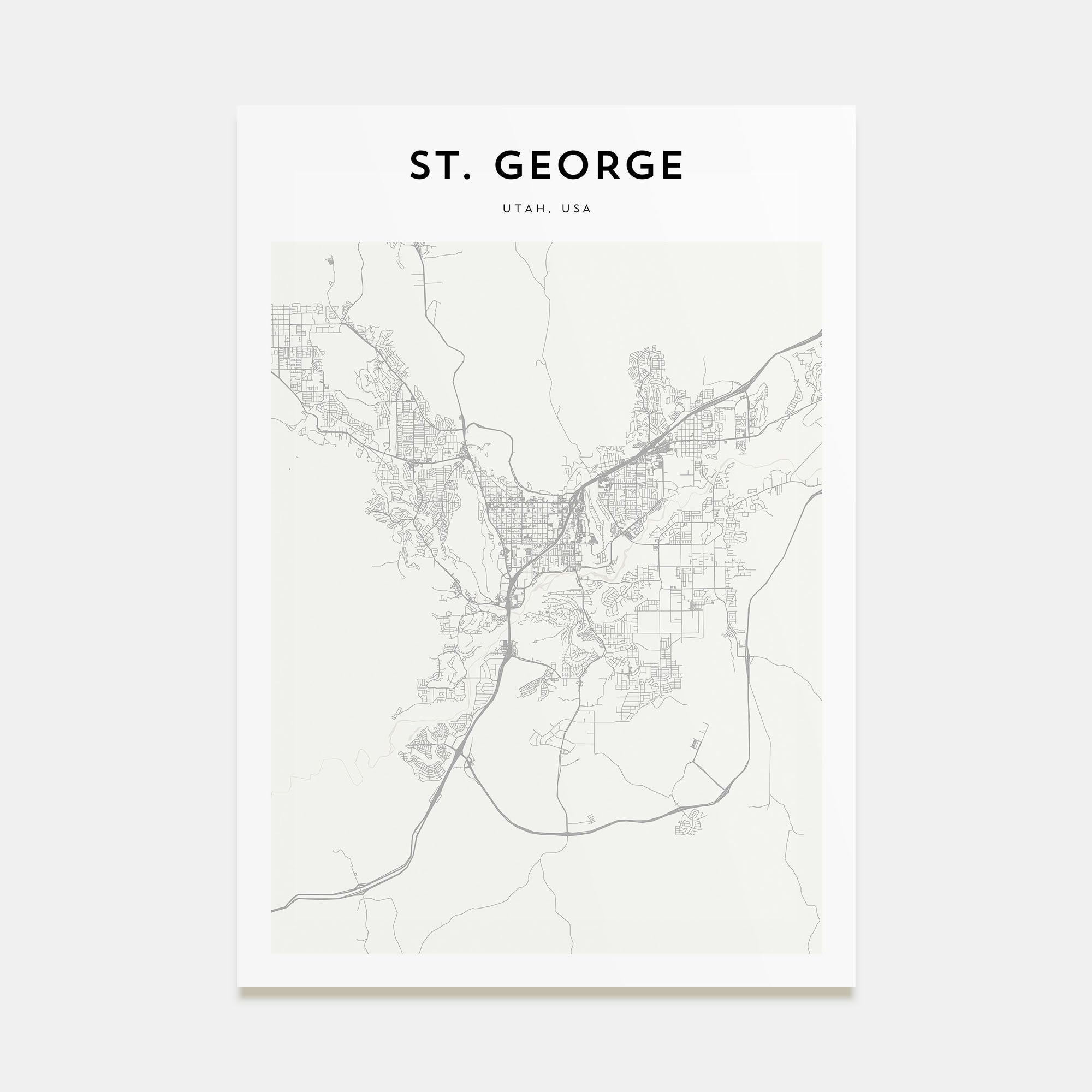 St. George Map Portrait Poster