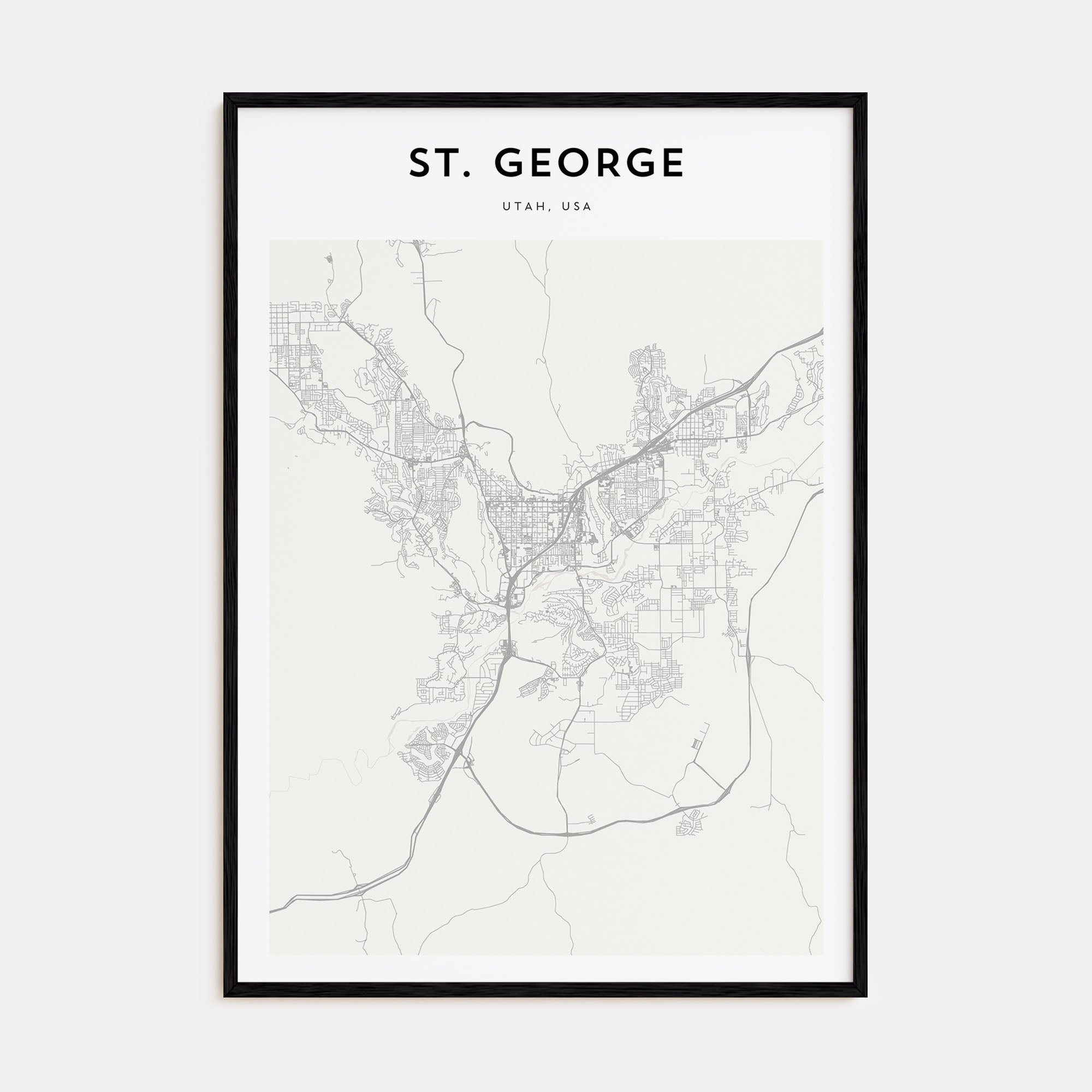 St. George Map Portrait Poster