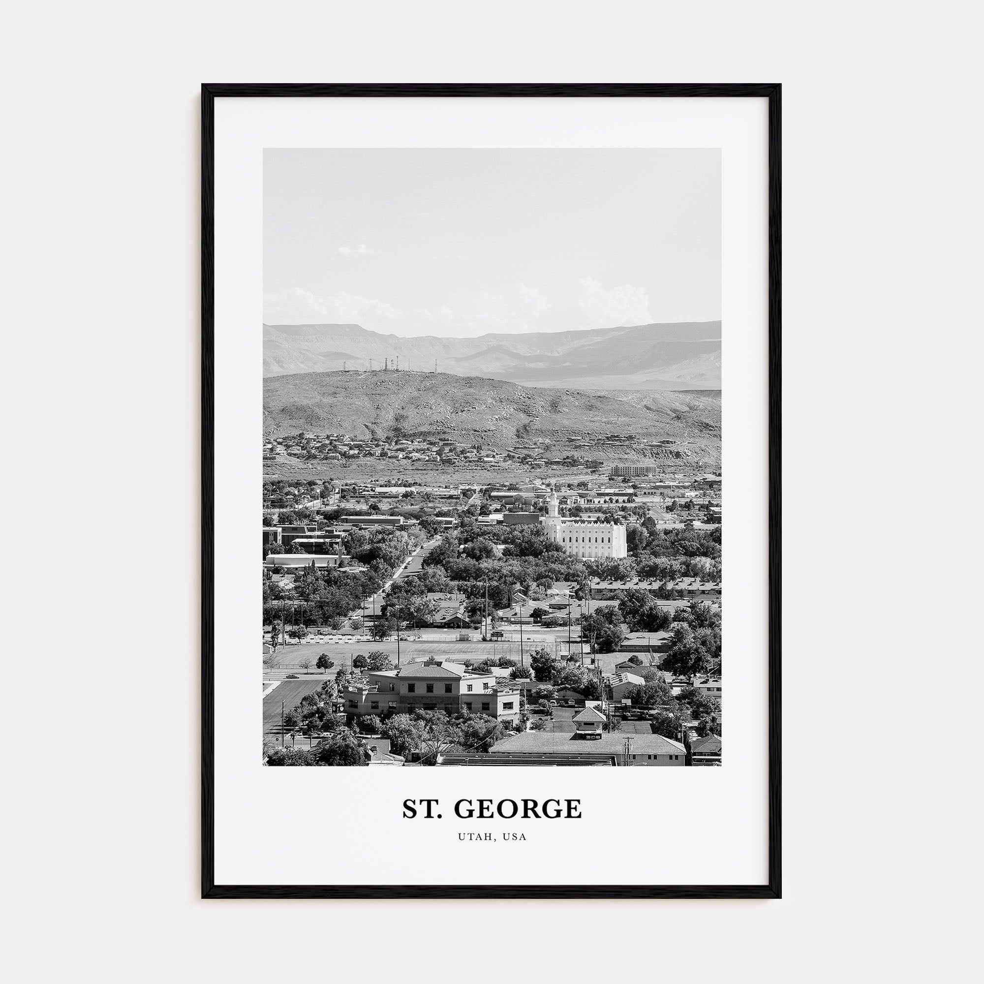 St. George Portrait B&W Poster
