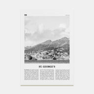 St. George's Travel B&W Poster