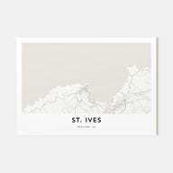 St. Ives Map Landscape Poster