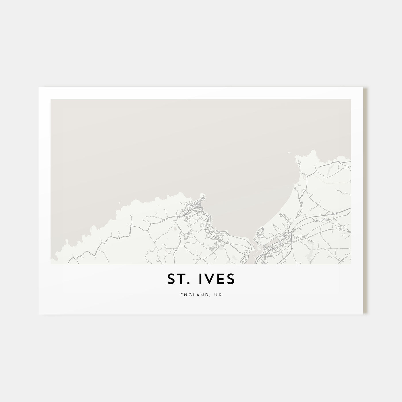 St. Ives Map Landscape Poster