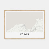 St. Ives Map Landscape Poster