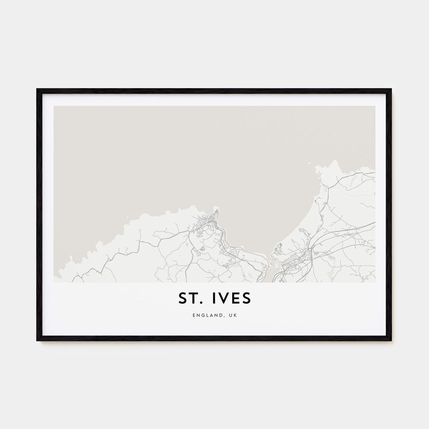 St. Ives Map Landscape Poster