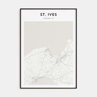 St. Ives Map Portrait Poster