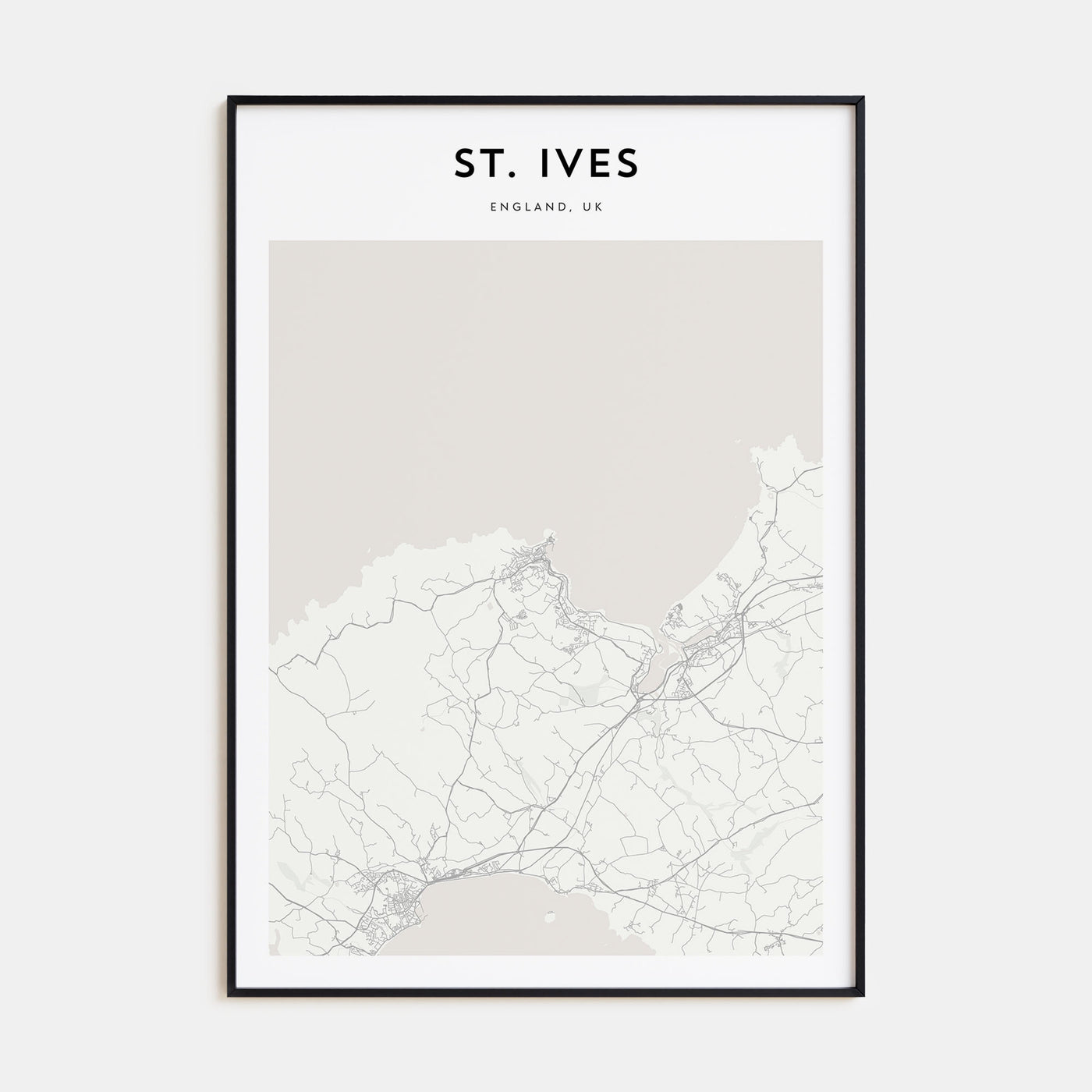 St. Ives Map Portrait Poster