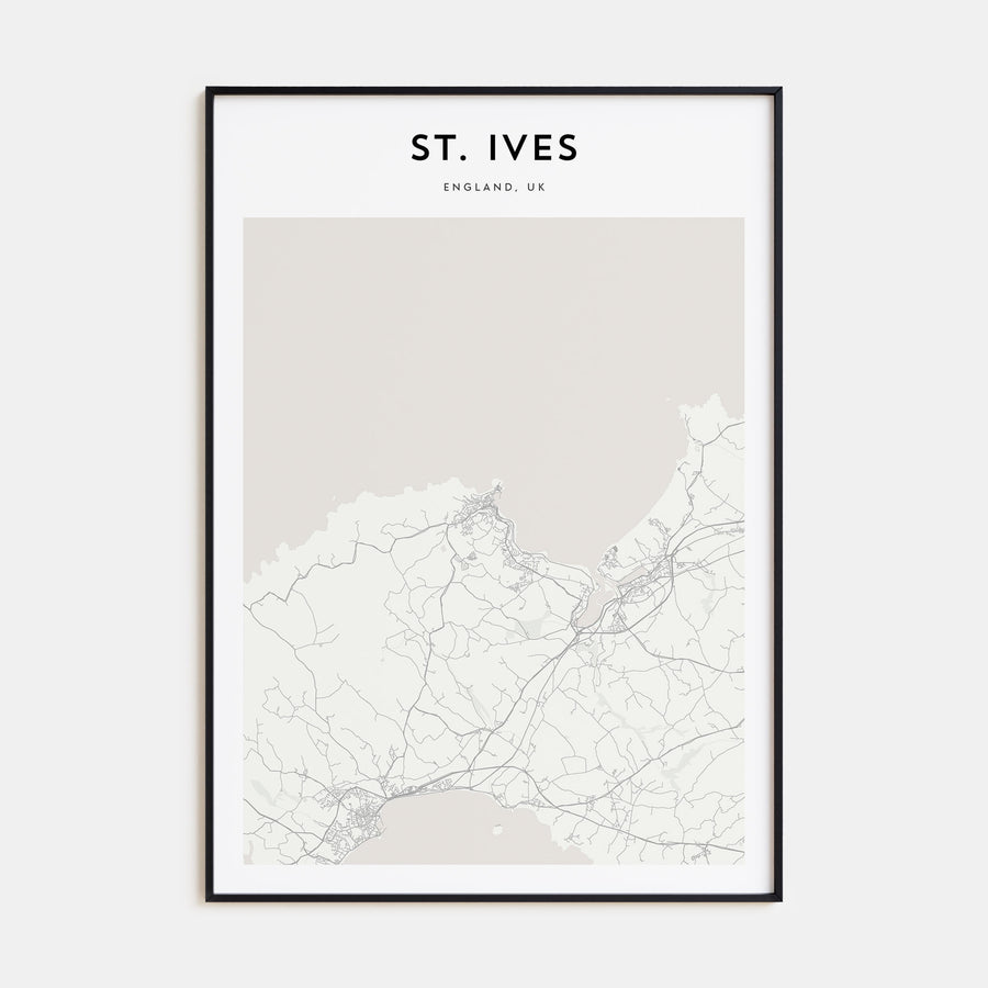 St. Ives Map Portrait Poster