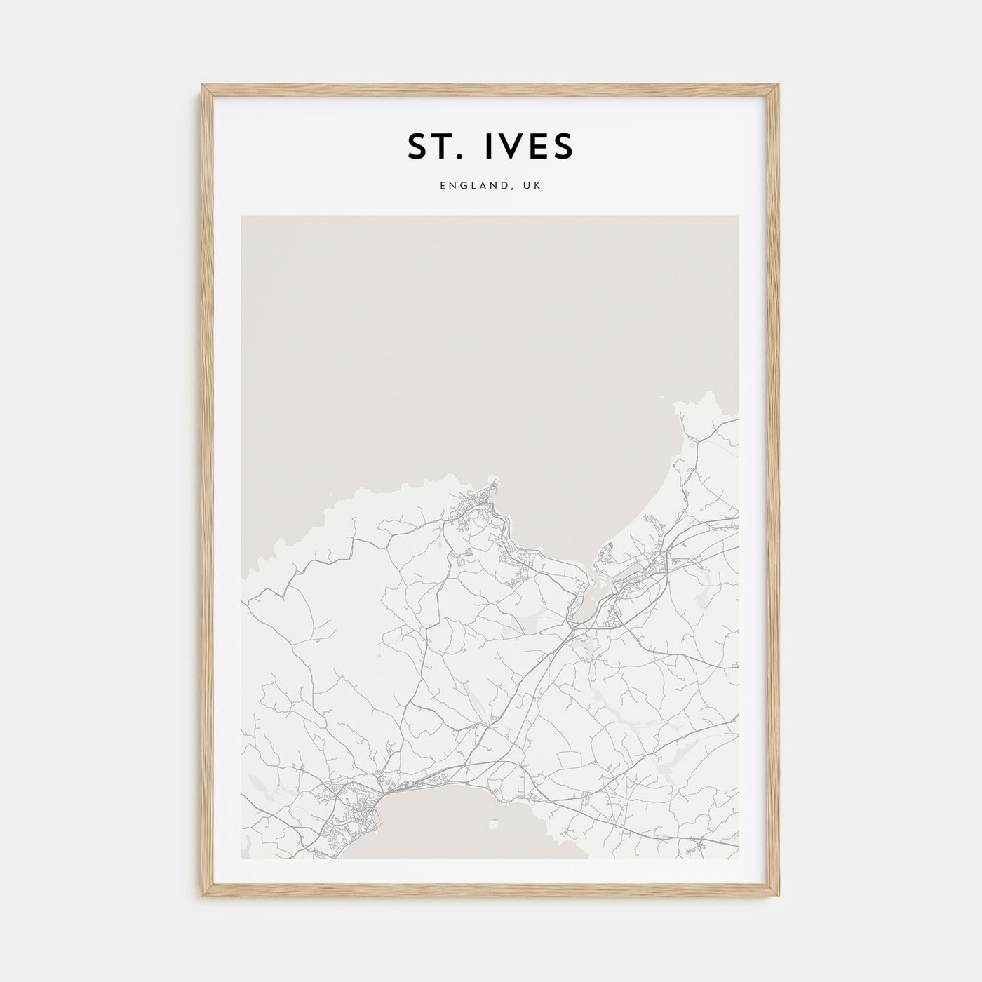 St. Ives Map Portrait Poster