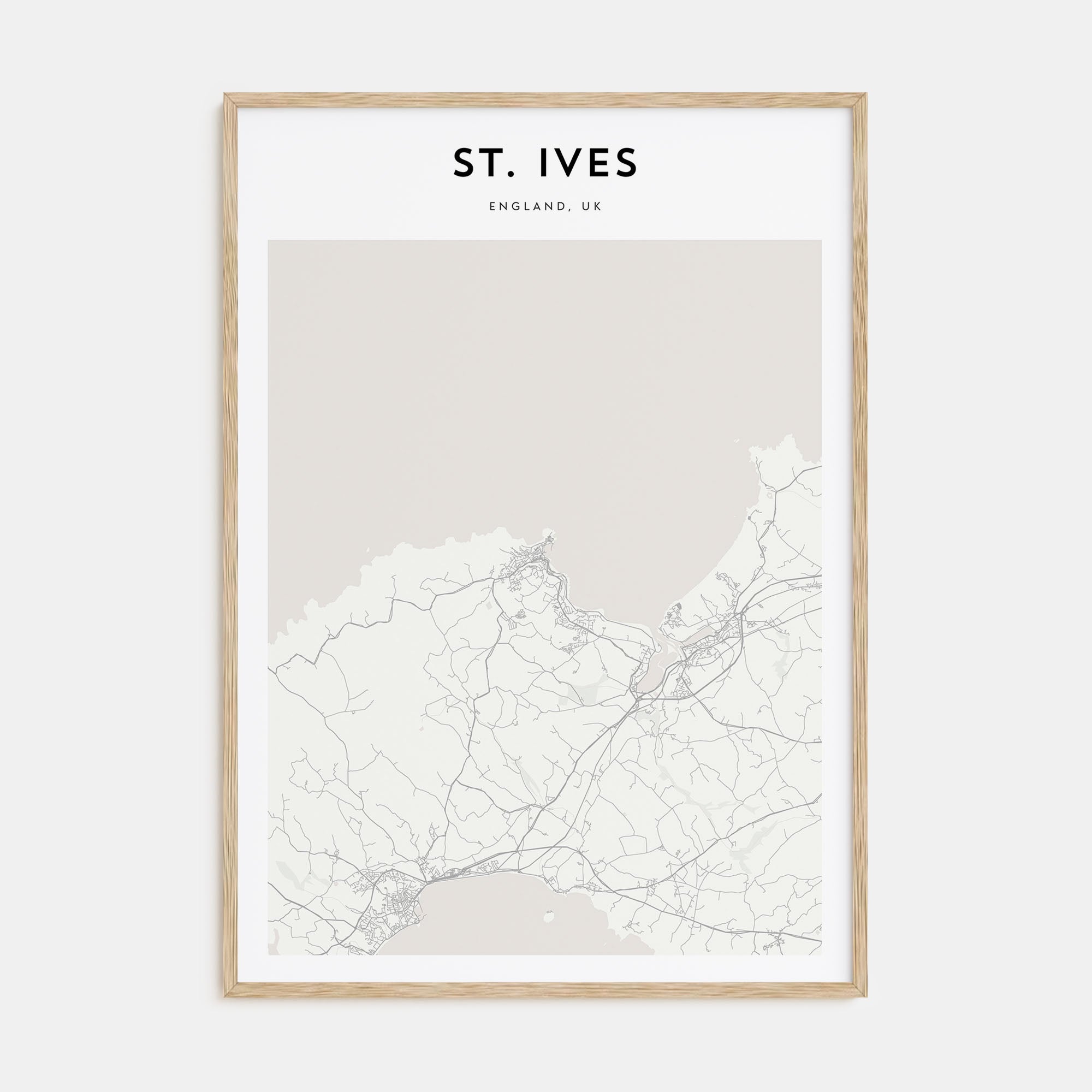 St. Ives Map Portrait Poster
